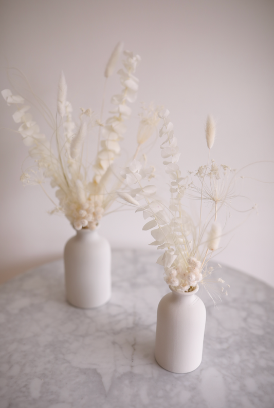 White Dried Flower Arrangement
